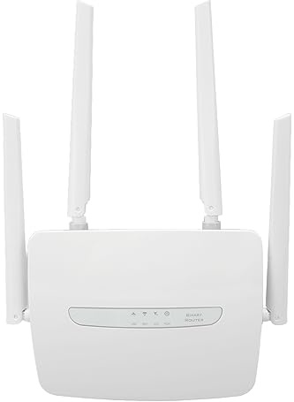 Enrutador WiFi 4G LTE CPE con Ranura para Tarjeta SIM, Antena Externa de 150Mbps, Compatible con 32 Usuarios, Puerto WAN LAN, Punto de Acceso WiFi (Enchufe de la UE)