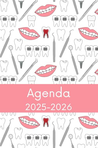 Agenda 2025-2026: Idée de cadeau pour dentiste, hygiéniste dentaire, étudiants d'école dentaire, Planificateur organisateur mensuel et semainier