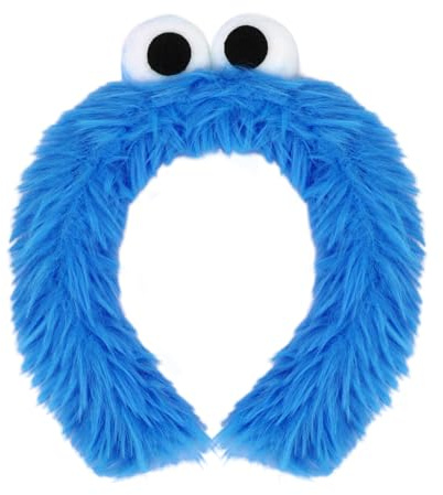 Capaneus Krümelmonster Haarreif, Cookie Krümelmonster Haarreif mit Augen, Krümelmonster Stirnband, Krümelmonster Accessoires Haarschmuck für Damen Karneval, Fasching Halloween Kostüm