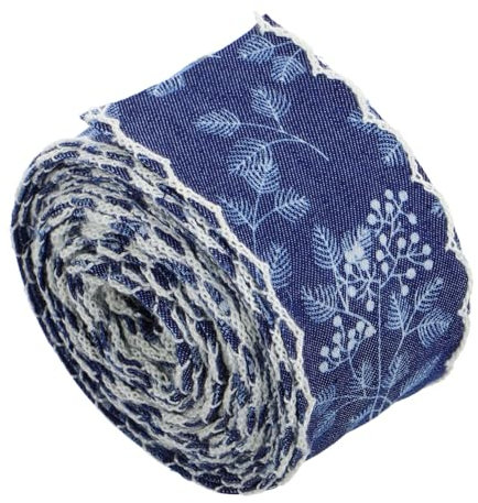 ifundom Robustes Jeansband aus Polyester mit Wellenförmigem Fransenbesatz und Einzigartigem Spitzenbesatz für Selbstgemacht Kleidung und Vielseitige Haaraccessoires zum Kreativen Nähen