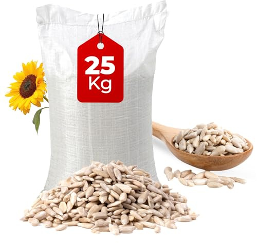 25,kg Sunflower Hearts wild Bird Food – High Energy Bird Seed, Premium Sunflower Seeds & Food for Wild Birds