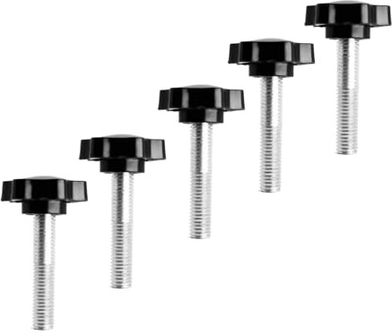 Flewdart 5pcs tornillo estrella m10 x 40, perilla estrella per tuerca de apriete m10, tornillo mango para muebles Mecánica Equipos Electrónicos (M10x40 5pcs)