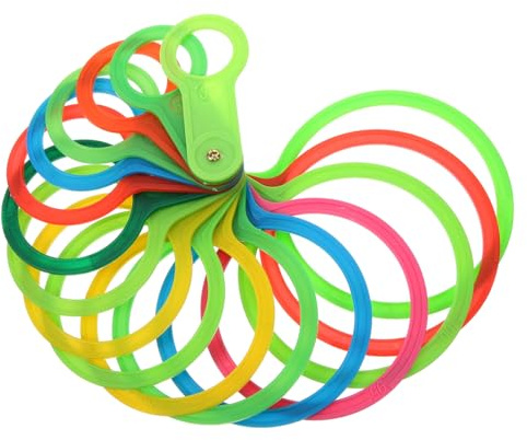FONDOTIN Anillos Medidores De Diámetro para Frutas De Plástico, Herramienta De Medición para Naranjas y Cítricos, Juego De 17 Piezas Resistente para Uso Agrícola y Clasificación De Frutas