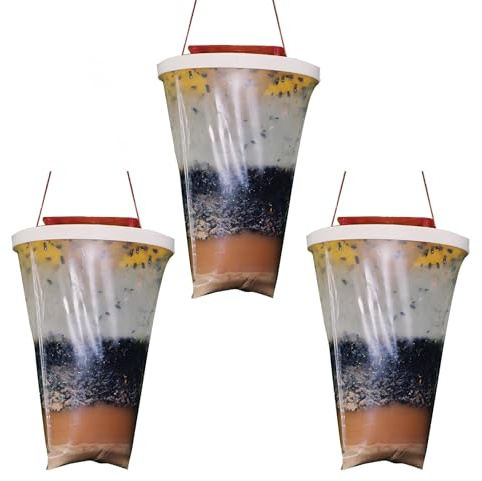Lot De 3 Sacs Anti-mouches for Extérieur Et Intérieur, Piège À Mouches Ranch, Répulsif Anti-mouches for Jardin, Ferme Et Écurie