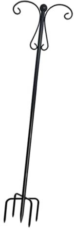 kowaku Support de jardinière en métal à Double Crochet de Berger, élégant et Portable, avec mangeoire à Oiseaux et Lampes solaires pour Jardin, 274 Cm