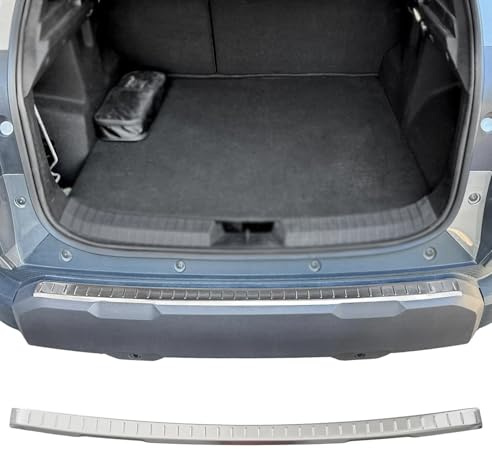 Protection pare-chocs arrière compatible avec Dacia Duster III | depuis 2024 + acier inoxydable mat protection pour bord de coffre de chargement
