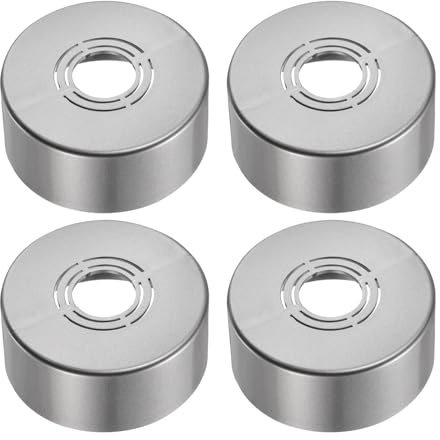 QUARKZMAN Flangia Da Parete Divisa, 4 Pz 70X30 mm - Rosone Rotondo In ABS Tagliabile, Flangia Per Braccio Doccia Per Tubi Da 20/25/33 mm, Decorazione Per Rubinetto Acqua (Grigio)