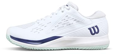 WILSON Rush Pro Ace Junior Tennis Shoe - White/Bay/Skipper Blue, Size 5