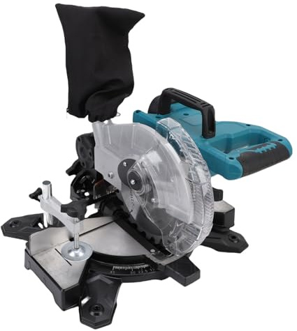 FTVOGUE 8 Sladdlös Geringssåg, 3600 Varv/minut Borstlös Motorsåg med 24T Blad för Kapning Av trä, Aluminiumstål, 0-45° Fas 45° Geringssnitt, Kapacitet 60x120 Mm, Dubbel Handstart
