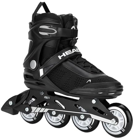Head Essence 84 Herren Inlineskates – Fitness Skates mit 84 mm PU-Rollen, ABEC-5 Lager, Aluminium-Schiene, Quick Lacing (42)