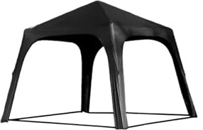 Kompatibel for Outdoor-Camping, aufblasbares Kuppelzelt, einfacher Aufbau, 4–6 Personen, ganzjährige Nutzung, 2000+ Wasserdichtigkeitsindex(Black)
