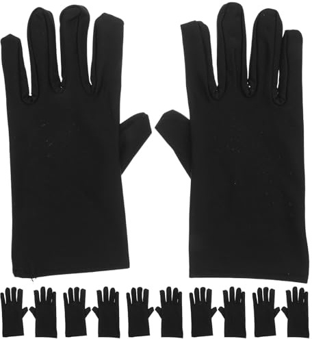 Toyvian Dünne Baumwollhandschuhe Weiche Schützende Stoffhandschuhe für Damen und Herren 6 Paar für Schmuck und Münzhandhabung für Professionelle Verwendung