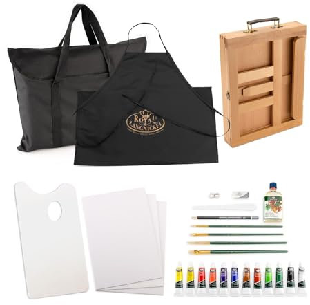 Royal and Langnickel Oil Painting Art Easel Set, Blue/White