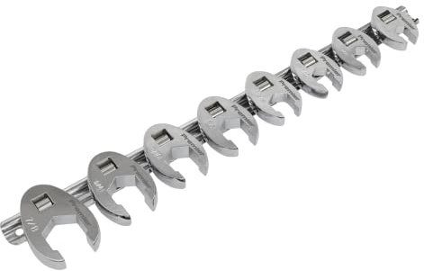 Sealey AK599 Imperial Crow's Foot Spanner Set, 3/8 Square Drive, 8 Pieces