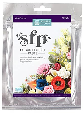 Squires Kitchen Sugar Florist Paste (SFP) Violet Purple 100 Gram