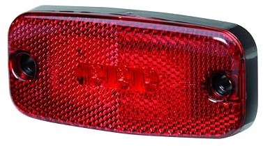 HELLA VALUEFIT 2TM 357 008-021 Luz trasera - LED - 12/24V - montaje exterior - Color de tulipa: rojo - Cable: 480mm - Conector: extremos de cable abiertos - izquierda/derecha - Cant.: 1