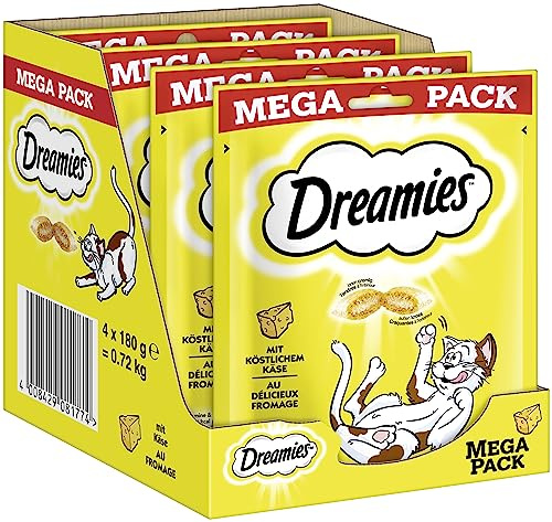 Dreamies Classic Kattsnacks, 180 g (4 stycken), Flerfärgad