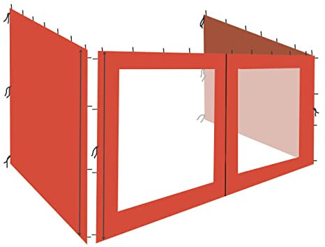 Quick Star - Pérgola para Pared Lateral (3 Laterales), Color marrón