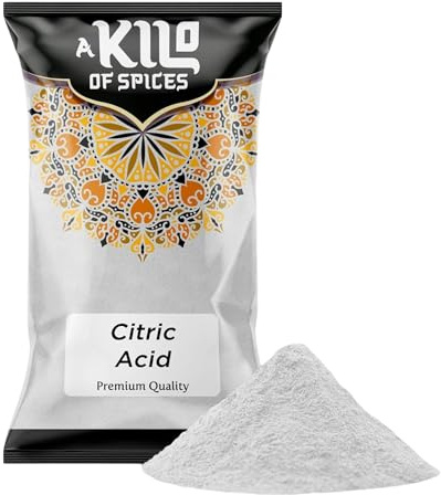 A Kilo of Spices | Citric Acid Powder 1 Kg – Pure and Food Grade | Natural Preservative & Cleaning Agent | Ideal for Cooking, Baking, Canning, Descaling, and Bath Bombs – Versatile Household Essential
