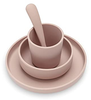 Jollein Kindergeschirrset 4-teilig - Pale Pink