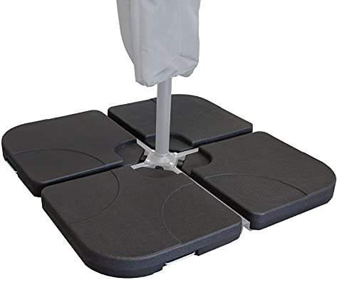 SVITA Sonnenschirm Aluminium-Ampelschirm mit Ständer und Kurbel, 360° Hebel-Konstruktion, kippbar, Umfassender Sonnenschutz