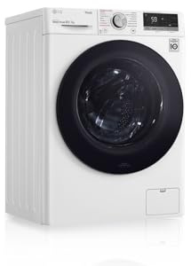 LG F4DV5010SMW - Lavadora Secadora con Carga Frontal, Capacidad de 10,5/7kg, 1400 RPM, con Inteligencia Artificial, Función Vapor Steam y App, Cuidado de Ropa, Color Blanco