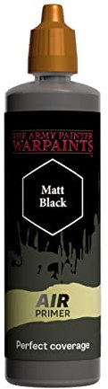 The Army Painter Airbrush Grundering Matt Black, 100ml Tropfflasche, Acrylfarbe, Airbrush-Grundierung, für Airbrushing, Malerei, Wargaming-Miniaturen, perfekt für Tisch-Brettspiele, Mehrfarbig, AW2011