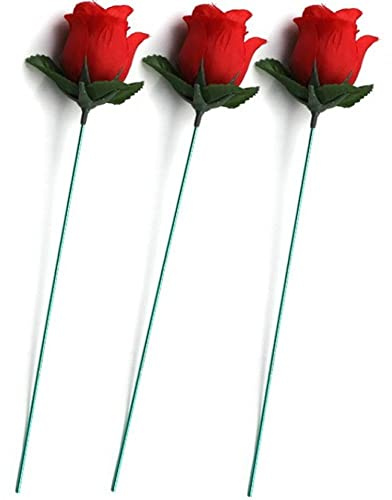 Torch Zu Rose, 3 Pcs Fire Zaubertrick Flamm Erscheint Blumenprofi Zauberer Requisiten Für Magiciain Bühnenaufführung