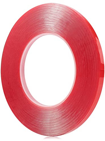 ANDSHUAI Nastro Biadesivo trasparente,Biadesivo Extra Forte,Acrilico Nastro,Multifunzione Trasparente Nastro Adesivo,Nastro di montaggio,Riutilizzabile,per Foto,Poster,Tappeti,DIY,1 rotolo 10m(5mm)