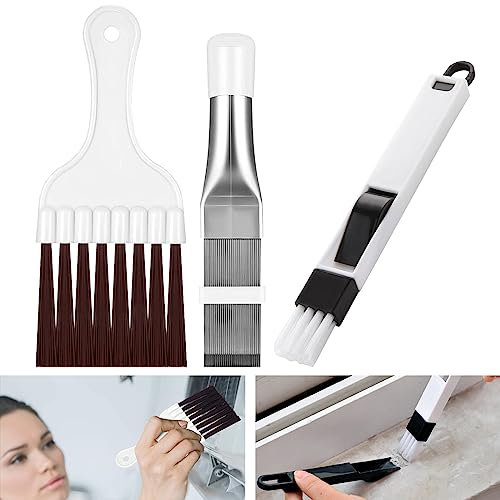 Peigne d'Aileron de Condensateur de Climatiseur,Brosse de Nettoyage à Ailettes,3pcs Nettoyeur d'Ailettes de Climatiseur,Brosse de Climatiseur,Brosse de Nettoyage en Acier Inoxydable,