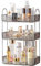 Organizador de Maquillaje, Organizador de Cosméticos, Organizador Perfume, Organizador de Bandeja de Cosméticos (3 Capas, Gris)