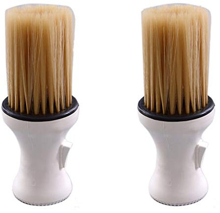 Tbkoeudhg 2 StüCk Professionelle Salon Friseur Schere Rasieren Soft Brush Kamm Hals StaubreinigungsbüRste Friseur Werkzeug
