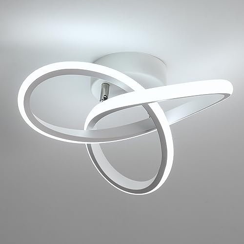 Goeco Lámpara de Techo LED, 22W 2500LM Moderna Plafón LED Techo, Blanca Luz de Techo para Cocina Pasillo Comedor Balcón, Blanco Frío 6500K