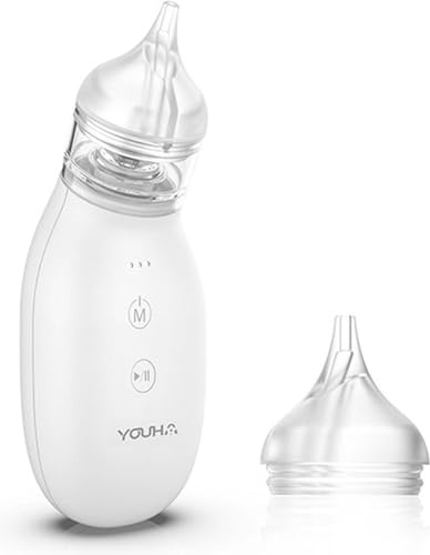 Youha Baby Nasenreiniger - Elektrischer Nasensauger - 3 Saugstufen - 2 & 3mm Saugkopf - Inklusive USB - Ab 0 Monaten