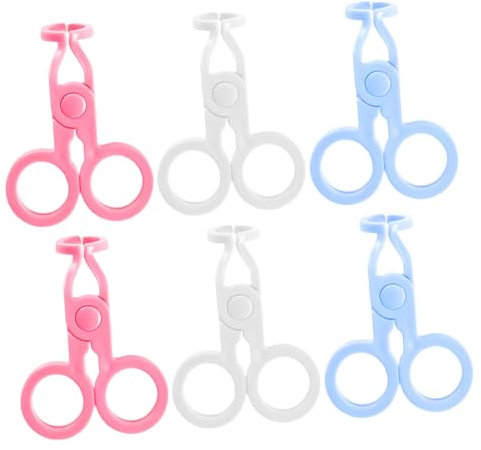 minkissy 6pcs Eye Accessories Set Portable Eyelid Opener Tweezers and Remover Clips Easy to Use White Pink Blue Colours for Lens Users