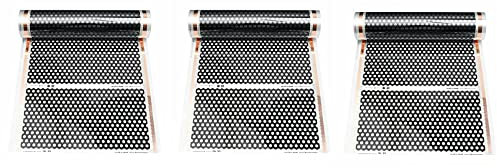 KEALBAUS 3 x pavimento riscaldato, 50 x 2 m, Honeycomb, riscaldamento elettrico a infrarossi, pavimento riscaldato, pellicola 220 V