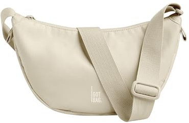 GOT BAG Crossbody Moon Bag | Halbmond Handtasche Wasserabweisend | Stylische Umhängetasche mit verstellbarem Gurt (salt, small)