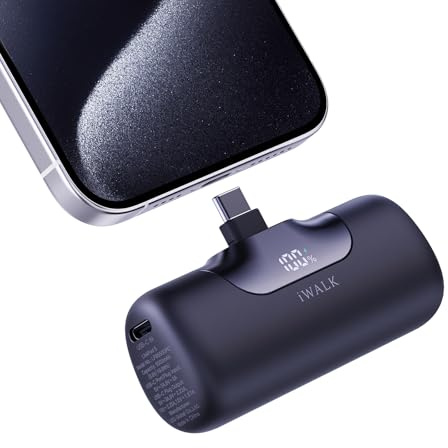 iWALK Caricabatterie Portatile 5500mAh Power Bank di Nuova Generazione,Batteria a Ricarica Rapida 22,5W,Caricabatterie Portatile USB-C per iPhone 16 Plus,16Pro Max,iPad,Samsung Galaxy S24,S23,Android