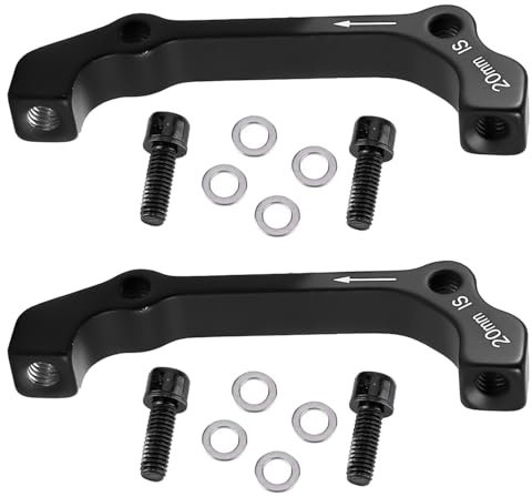 Hapivida Scheibenbremsadapter, F180/R160 Scheibenbremssattel Halterungsadapter Scheibenbremsadapter aus Aluminiumlegierung Vorne Hinten Gabel Rahmenhalterung für Mountainbike