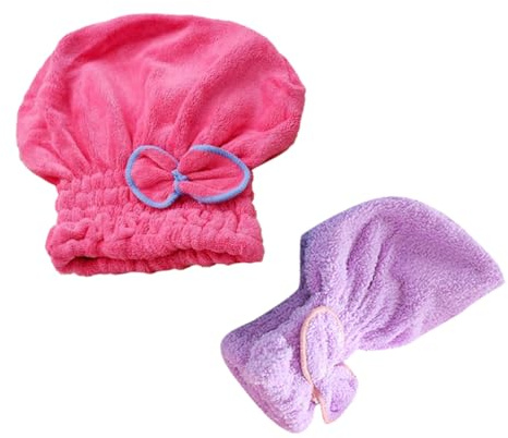 Vaguelly 2stücke Schnelltrocknendes Haartuch für Damen Haarhandtuch mit Hoher Saugfähigkeit Bequemer Haarwickel für Lange Haare für Unterwegs Super Weich und Komfortabel