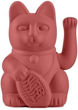 DONKEY Winkekatze Berry Red - Lucky Cat, Maneki Neko | | Symbol für Liebe & Glück | Modernes Deko-Highlight