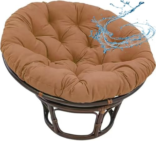 ZZDZW Polster Für Papasansessel,Rundes Auflage, Ersatzpolster Papasan,Bodenkissen Gepolstert Sitzkissen Krabbeldecke Hängesessel Für Korbsessel Outdoor Gartenmöbel Sitzauflage Auflage(Kaffee,160cm)