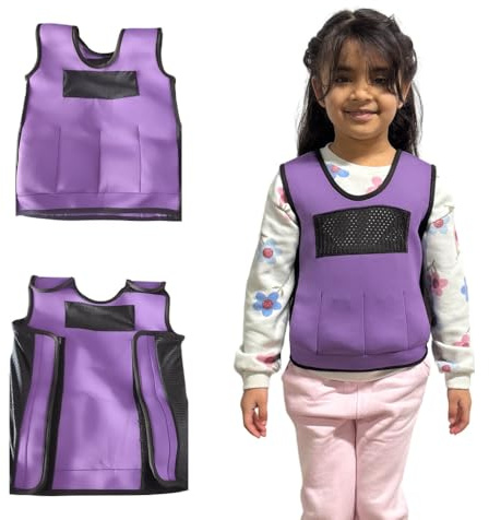 Sentire-Sensory UK- Weighted Adjustable Vest | Compression Vest (Purple, Age 2-4 Years (Small)