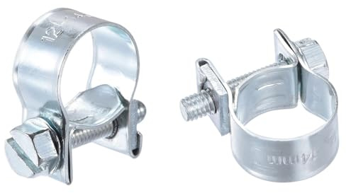 Fuel Injection Hose Clamps Zinc Plated Steel Fuel Line Clamps(13-15mm 20pcs)