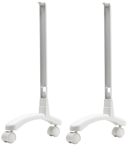Ruedas FS40 para radiadores eléctricos Nobø, blanco, acero y plástico, para uso independiente (instalación de pie), medidas 16 × 4,5 × 27 cm - por Nobø