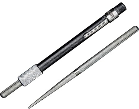 AccuSharp Lightweight Diamond Sharpening Stone Pocket Stone Rod Sharpener Knife Sharpener - Black