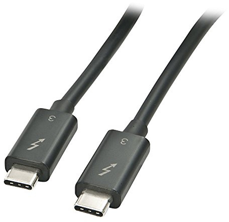 LINDY 41555 Thunderbolt 3-kabel, 0,5 m svart