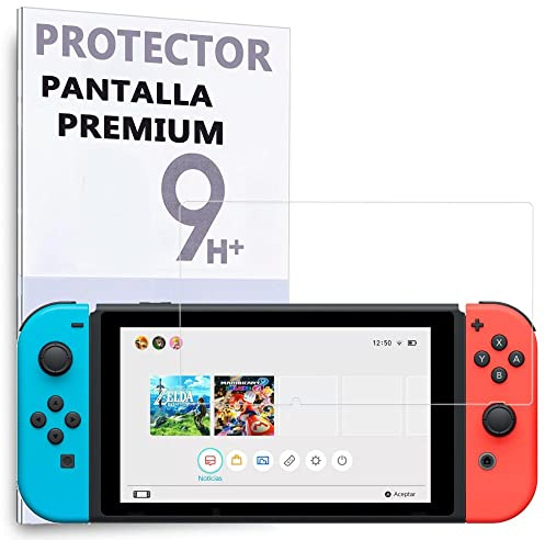 REY Bildschirmschutz aus gehärtetem Glas für Nintendo Switch, Schutzfolie, Displayschutzfolie 9H+ Härte, Anti-Kratzen-Öl-Bläschen