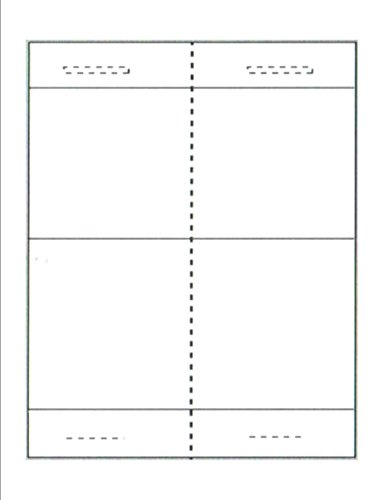 Print-Ready Tri-Fold Table Talker (4-1/4 x 3-3/4 Folded), 2-UP, Perforated for Separation on 8-1/2 x 11 White 67lb Vellum Paper - 100 Sheets (200 Table Talkers)