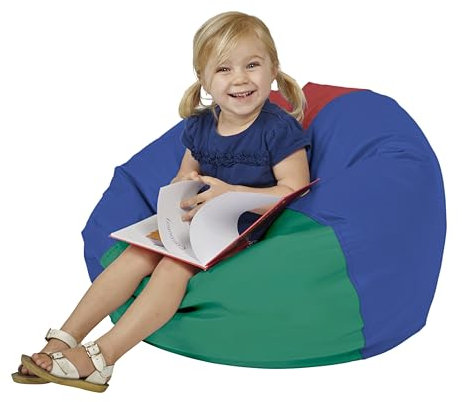 FDP SoftScape Classic 26 Junior Bean Bag Chair, Furniture for Kids, Perfect for Reading, Playing Video Games or Relaxing, Alternative Seating for Classrooms, Daycares, Libraries or Home - Assorted